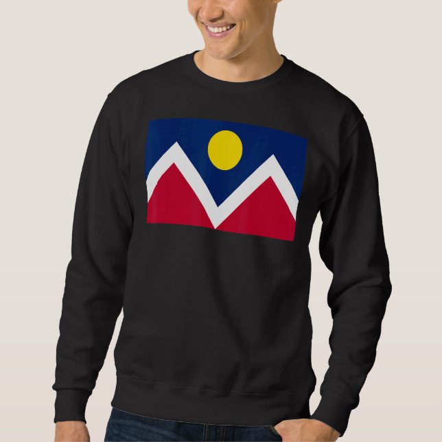 Denver Colorado Stadt Flaggengeschichte Sweatshirt (Vorderseite)
