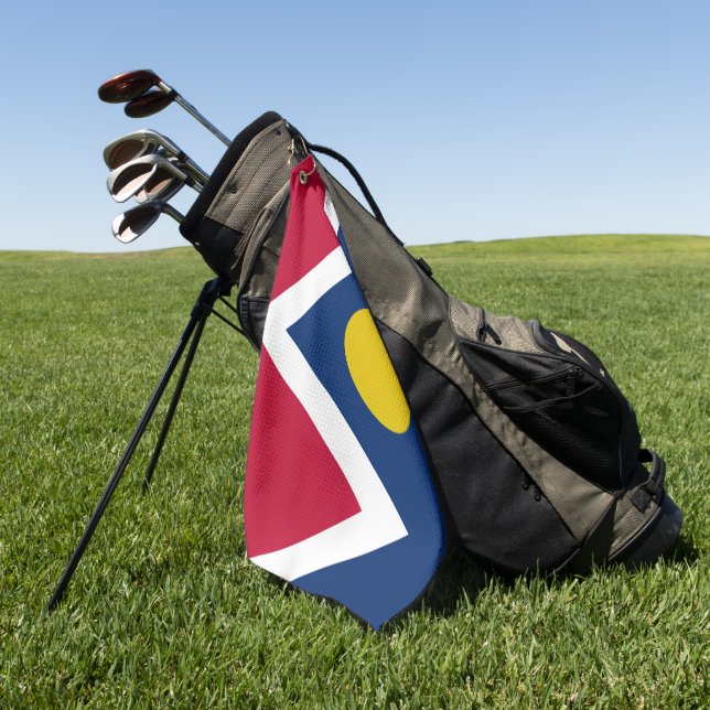 Denver (Colorado) Stadtflagge Golfhandtuch (Gras)