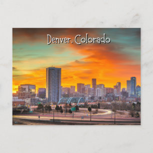 Denver Colorado Sunset Postcard Postkarte