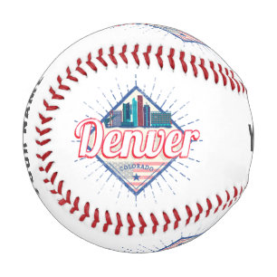 Denver Colorado United Staaten Skyline Vintag USA Baseball