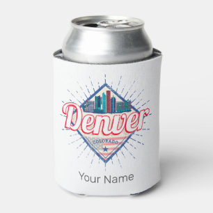 Denver Colorado United Staaten Skyline Vintag USA Dosenkühler