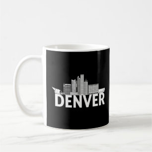 Denver Colorado USA City Skyline Silhouette Outlin Kaffeetasse