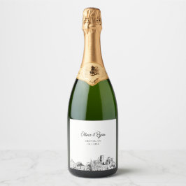 Denver Colorado Wedding Champagne Label