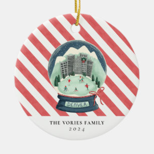 Denver Colorado Weihnachtsschneekuchen Ornament