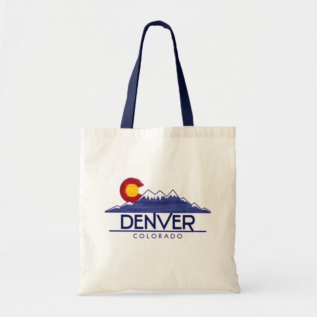 Denver Colorado wood mountains tote bag Tragetasche (Vorne)