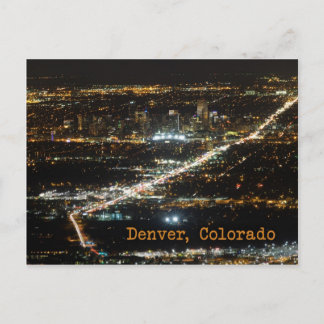 Denver Colorado zur Nachtpostkarte Postkarte