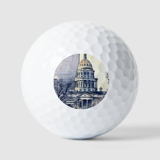 Denver Hauptstadt Gebäude Golfball (Vorderseite)