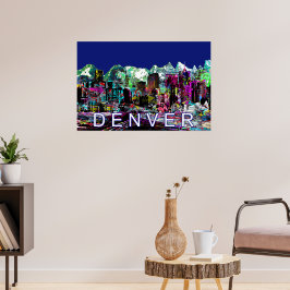 Denver in Graffiti Poster