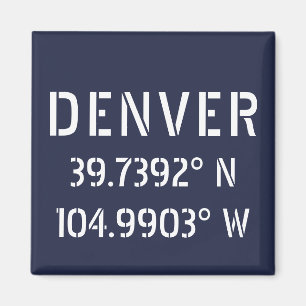 Denver Latitude Längengrad Magnet