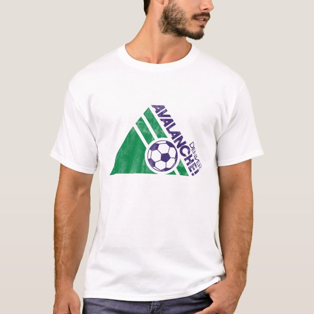 Denver-Lawinen-Fußball zerstörtes Shirt (Vorderseite)