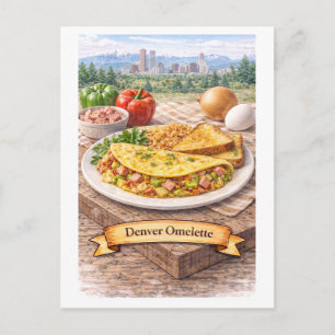Denver-Omelett (Amerikanische Lebensmittelreihe) Postkarte