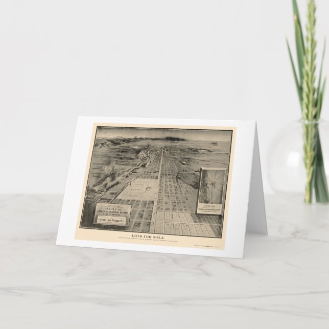 Denver, panoramische Karte Co - 1907 (Vorderseite)