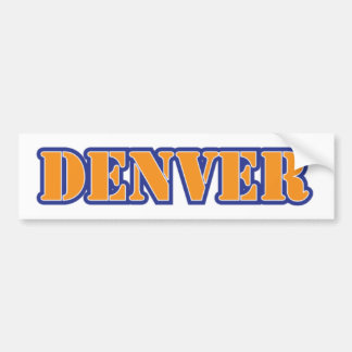 Denver-Schablonen-orange Blau Autoaufkleber