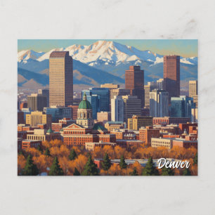 Denver Skyline Colorado Postkarte