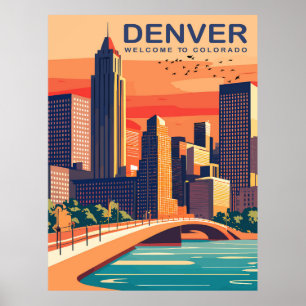 Denver, Southplatte River, Colorado, Reisen Poster