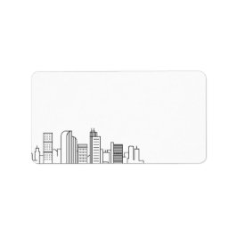 Denver Stylized Skyline | Blindkennzeichnung Adressaufkleber