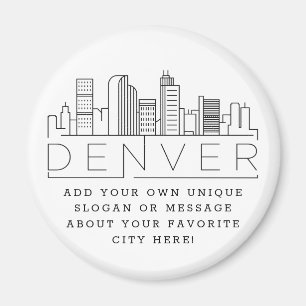 Denver Themed   Benutzerdefinierte Stadtmeldung od Magnet