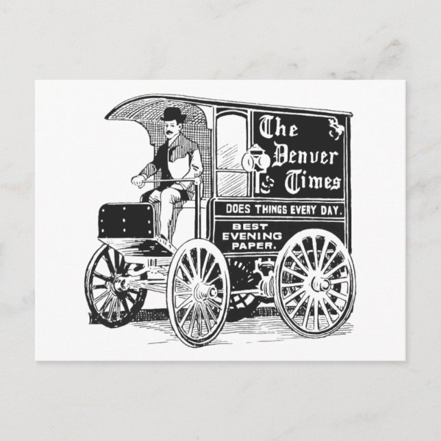 "Denver Times Advertisement" Postkarte (Vorderseite)