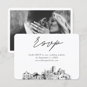Denver Wedding Minimalistisch Sketch UAWG Begleitkarte