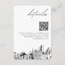 Denver Wedding Modern Details QR Code Begleitkarte