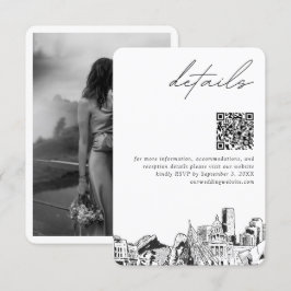 Denver Wedding Modern Details QR Code Begleitkarte