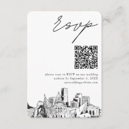 Denver Wedding Modern UAWG QR Code Begleitkarte