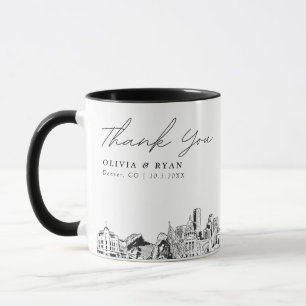 Denver Wedding Simple Custom Coffee Tasse