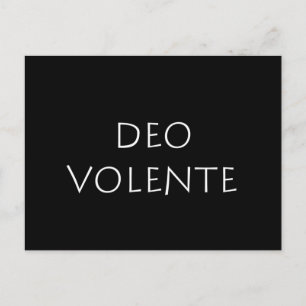 Deo volente postkarte