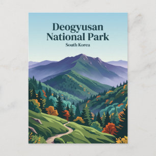 Deogyusan-Nationalpark Südkorea Postkarte