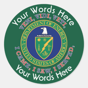 Department of Energy DOE VVV Custom Aufkleber