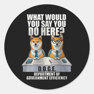 Department of Government Efficiency Runder Aufkleber