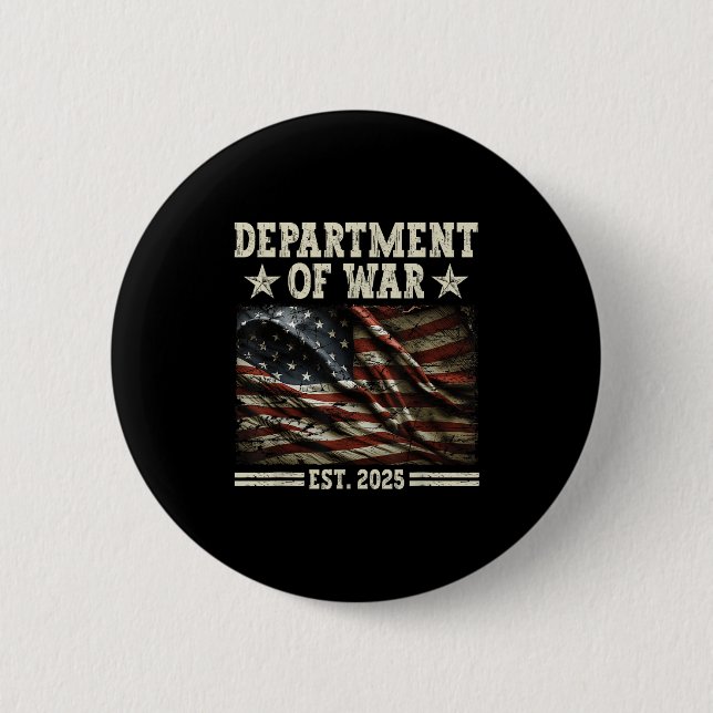 Department of War Usa Camouflage Flag Department O Button (Vorderseite)