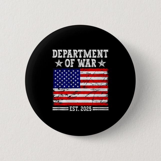 Department Of War Usa Camouflage Flag Department O Button (Vorderseite)