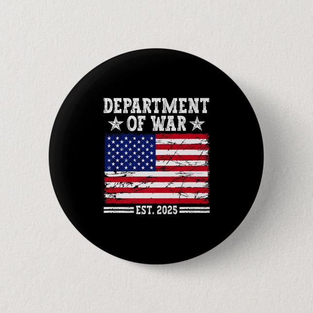 Department of War Usa Camouflage Flag Department O Button (Vorderseite)