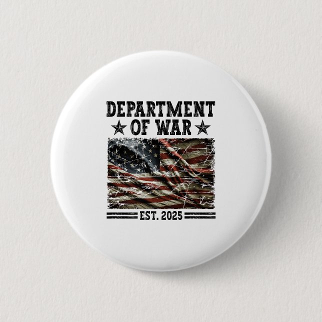 Department Of War Usa Camouflage Flag Department O Button (Vorderseite)