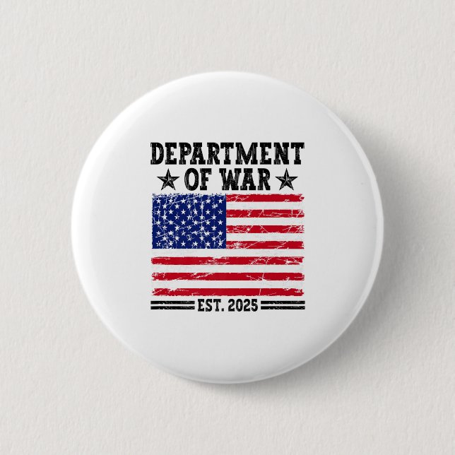 Department Of War Usa Camouflage Flag Department O Button (Vorderseite)