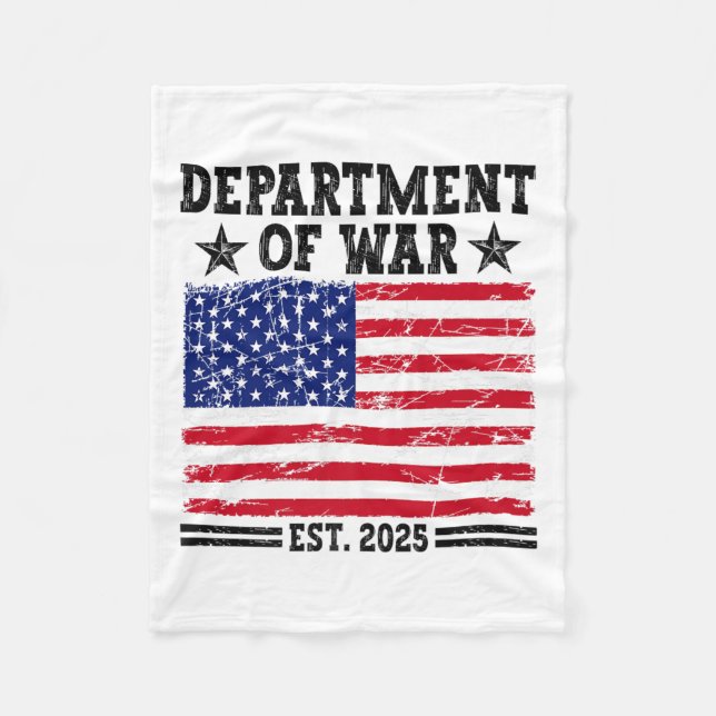 Department Of War Usa Camouflage Flag Department O Fleecedecke (Vorderseite)