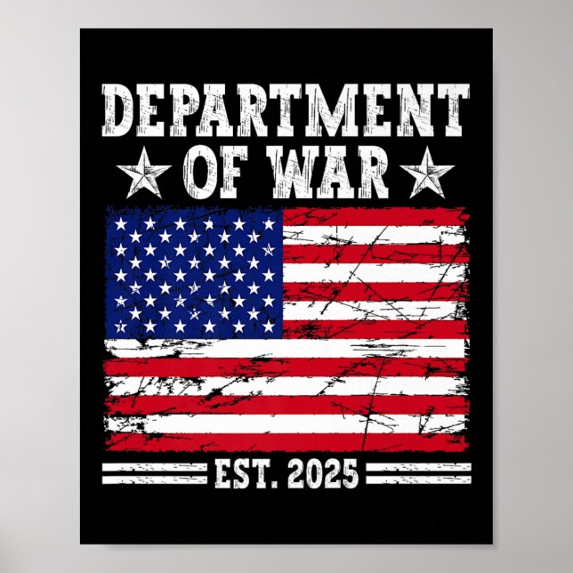 Department of War Usa Camouflage Flag Department O Poster (Vorne)