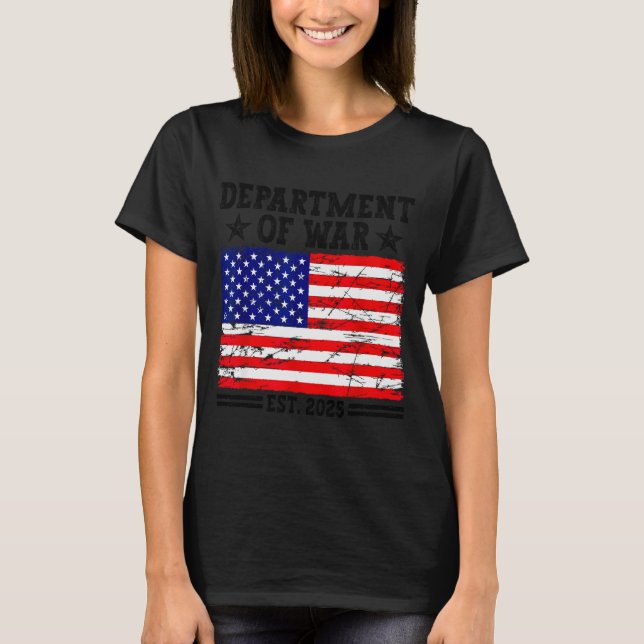 Department Of War Usa Camouflage Flag Department O T-Shirt (Vorderseite)