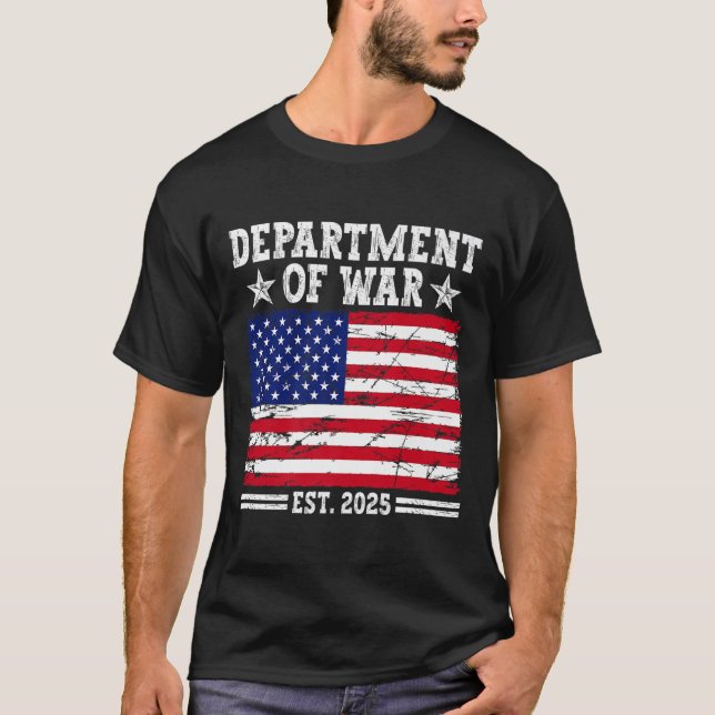 Department of War Usa Camouflage Flag Department O T-Shirt (Vorderseite)