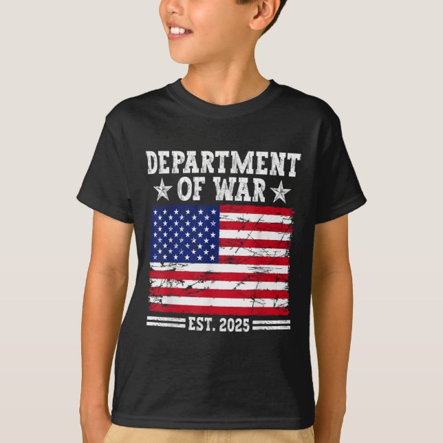Department of War Usa Camouflage Flag Department O T-Shirt (Vorderseite)