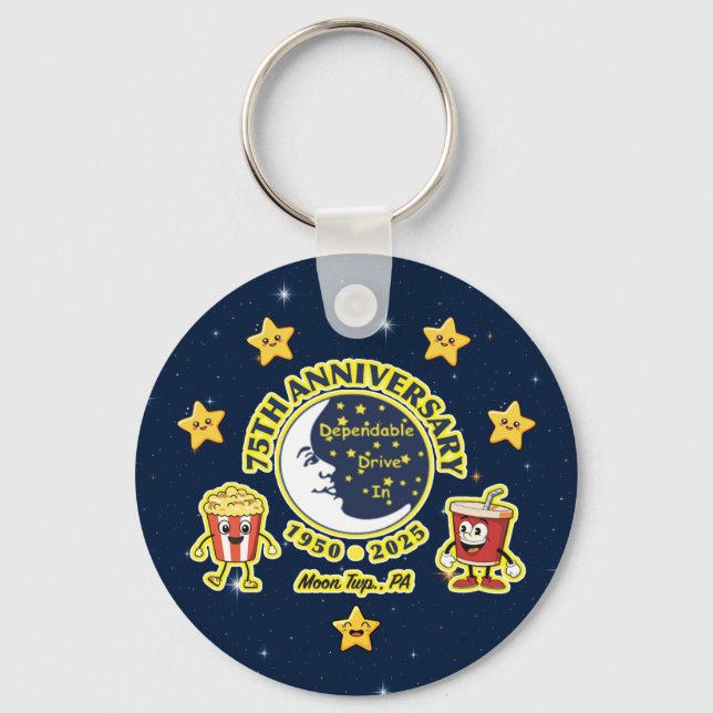 Dependable Drive In 75th Anniversary Keychain Schlüsselanhänger (Vorderseite)