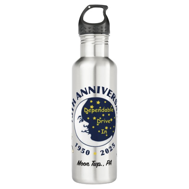 Dependable Drive In 75th Anniversary Water Bottle Edelstahlflasche (Vorderseite)