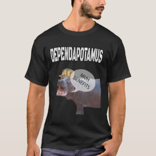 Dependapotamus Dependa Funny unpassend Militar T-Shirt