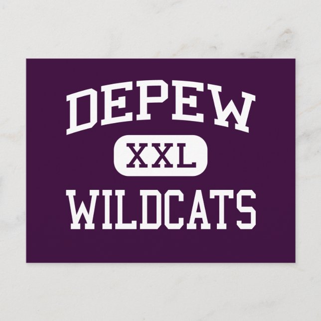 Depew - Wildkatzen - High School - Deep New York Postkarte (Vorderseite)
