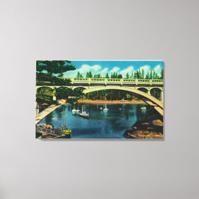 Depoe Bay and Bridge, OregonDepoe Bay, OR Leinwanddruck (Vorderseite)