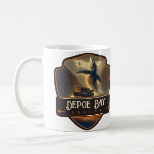 Depoe Bay, Oregon   Antik Kaffeetasse