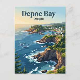 Depoe Bay, Oregon Postkarte
