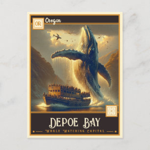 Depoe Bay, Oregon   VINTAG Postkarte