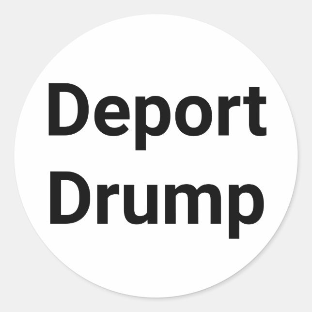 Deport Drump Comic Splash-Art Hankamer Artjunkhaus Runder Aufkleber (Vorderseite)